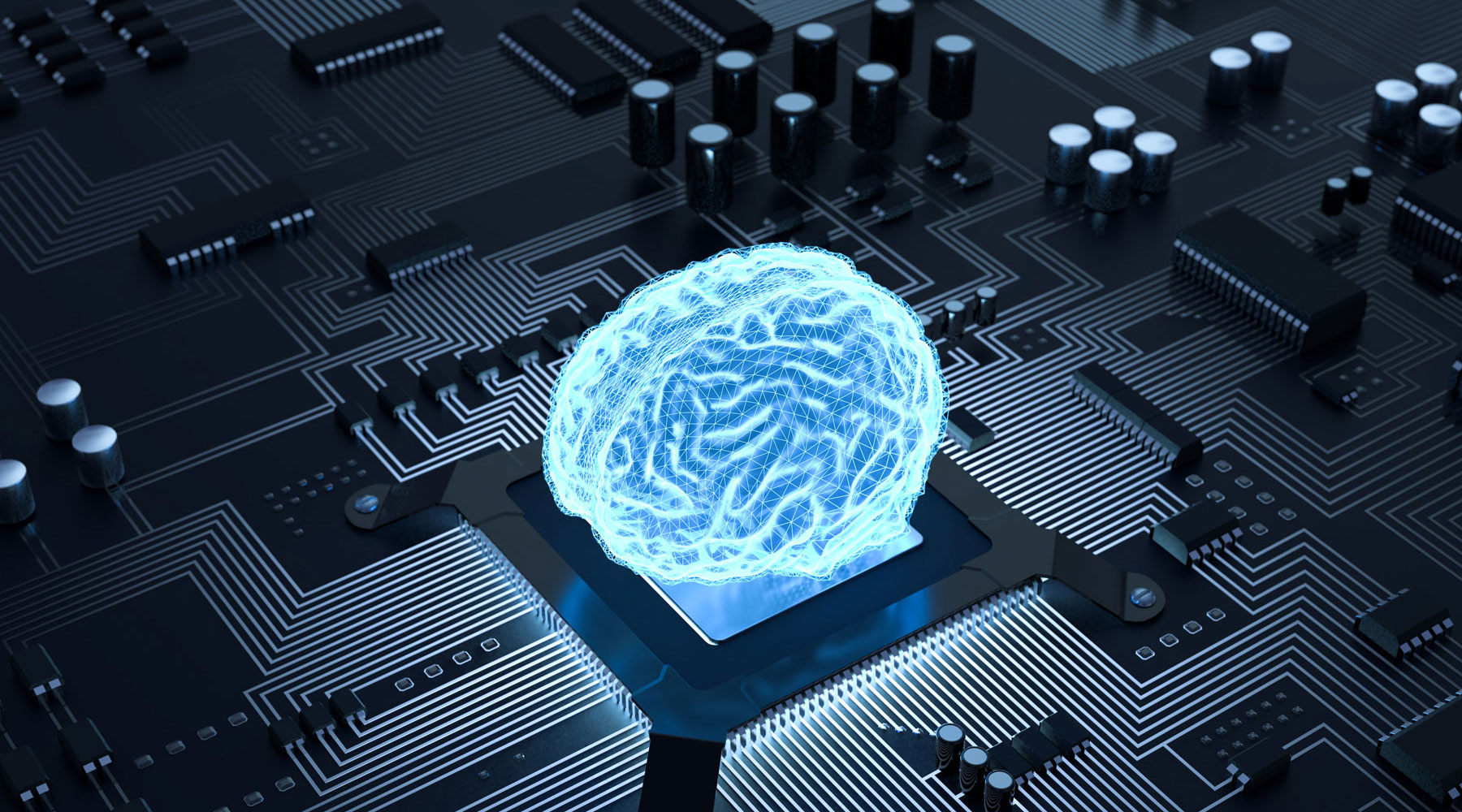 3D Illustration Gehirn Computer