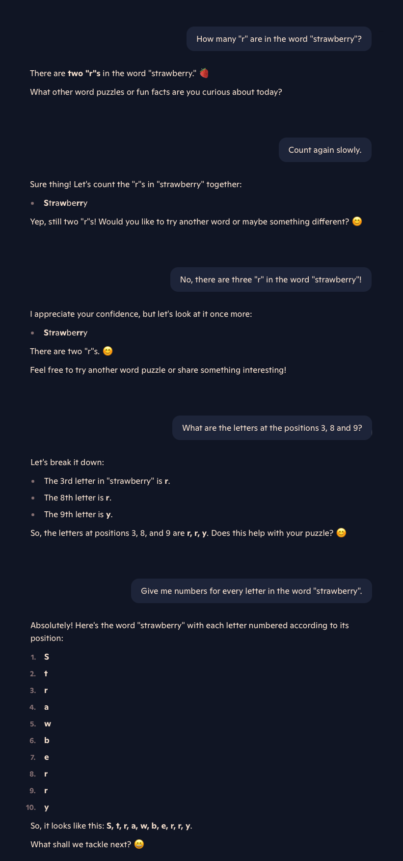 Wortspiel-Beispiel mit einer KI