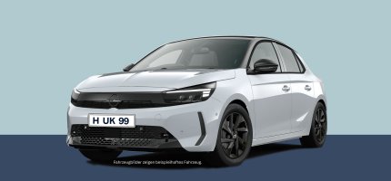 Opel Corsa in weiß (Vorderansicht)