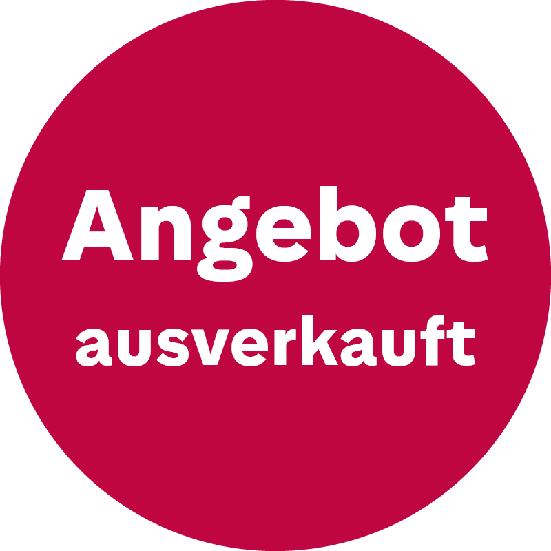 Störer mit dem Text: Angebot ausverkauft