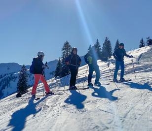 Skifahrer auf der Piste