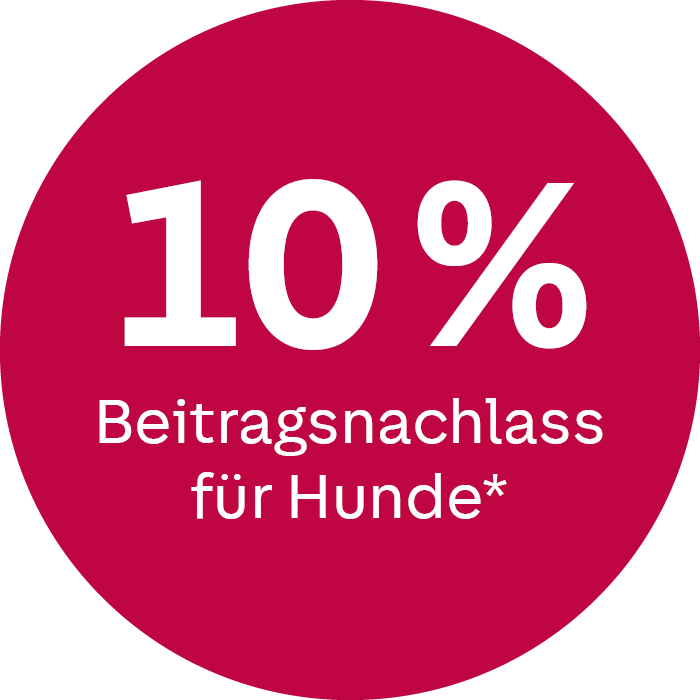 Störer: 10 % Beitragsnachlass für Hunde*