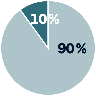 10% Fondsguthaben und 90% Garantieguthaben bei Premium Rente