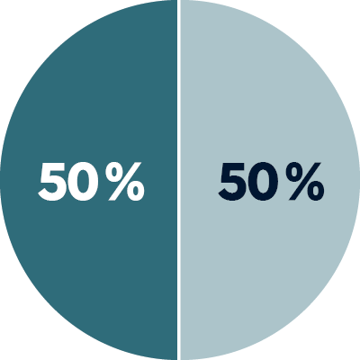 50% Fondsguthaben und 50% Garantieguthaben bei Premium Rente