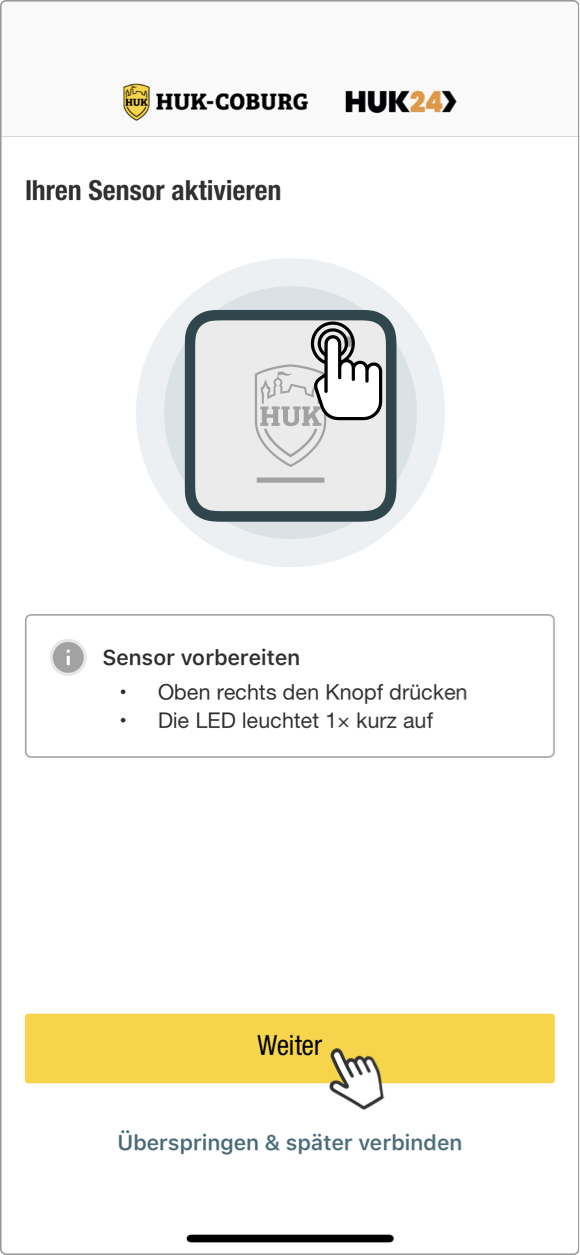 Neuer Sensor: Ihren Sensor aktivieren
