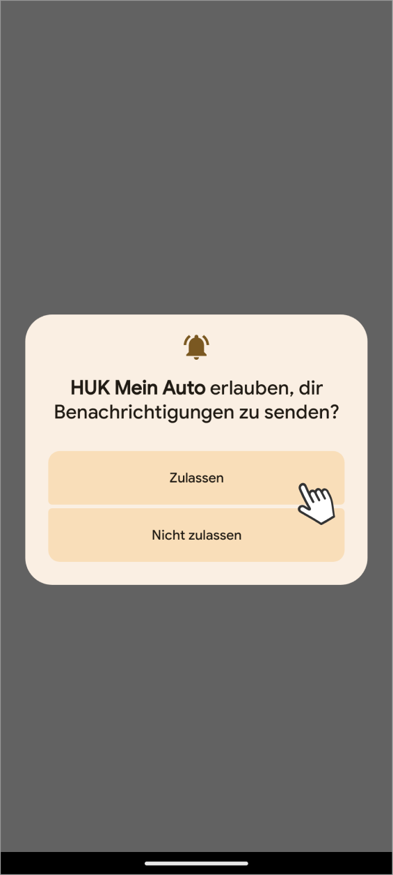Telematik einrichten: Android: Benachrichtigungen "zulassen"