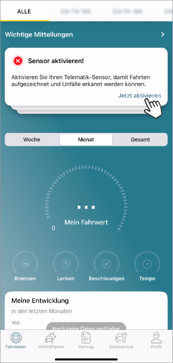 Telematik einrichten: Startbildschirm