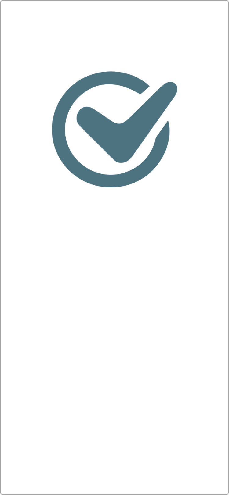 Das Bild zeigt ein blaues Häkchen innerhalb eines Kreises auf weißem Hintergrund. Das Symbol vermittelt den Eindruck einer Bestätigung oder eines abgeschlossenen Vorgangs.