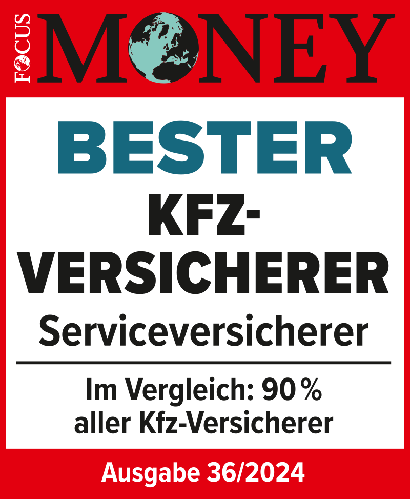 Focus Money Testat - Bester Kfz-Versicherer - Ausgabe 36/2024