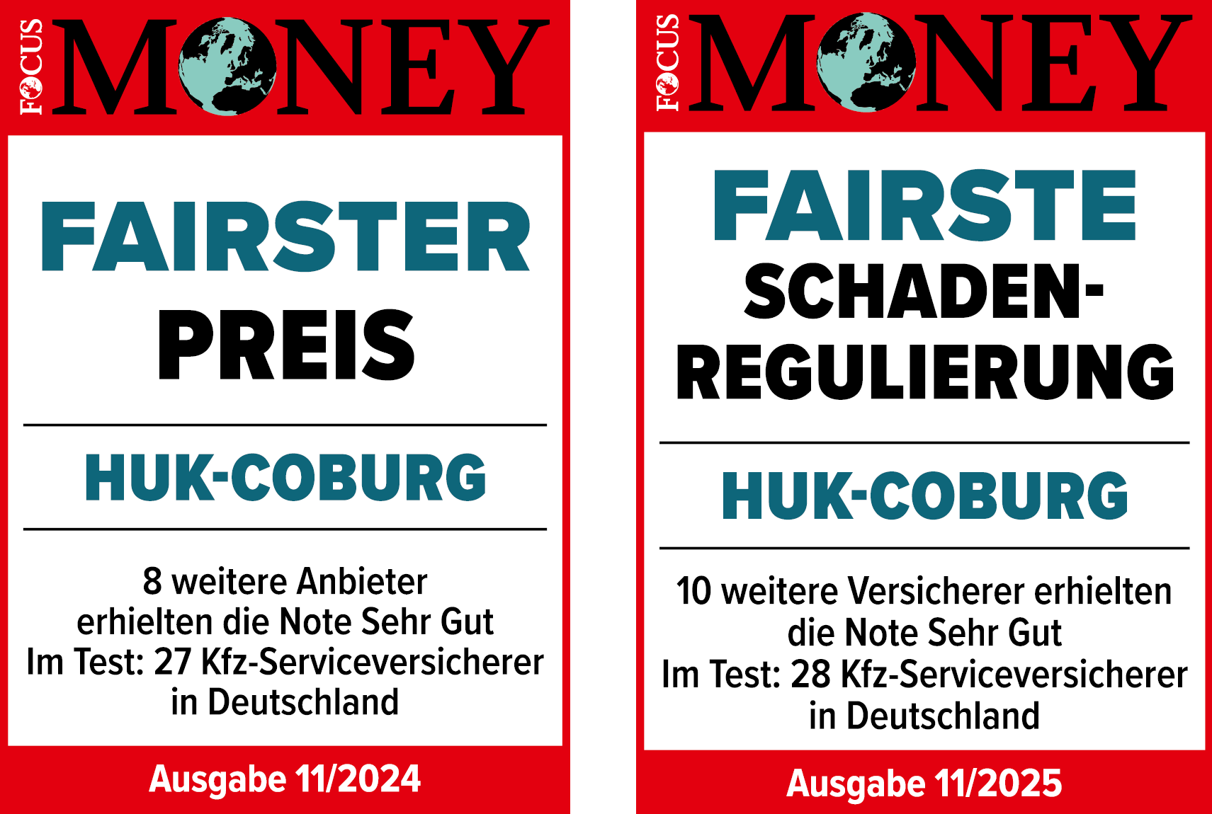 Focus Money – Fairster Preis & Fairste Schadenregulierung – Ausgabe 11/2024