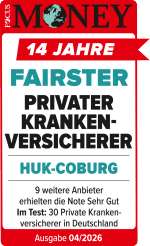 Siegel Focus Money: Fairster Privater Krankenversicherer, Ausgabe 04/2026