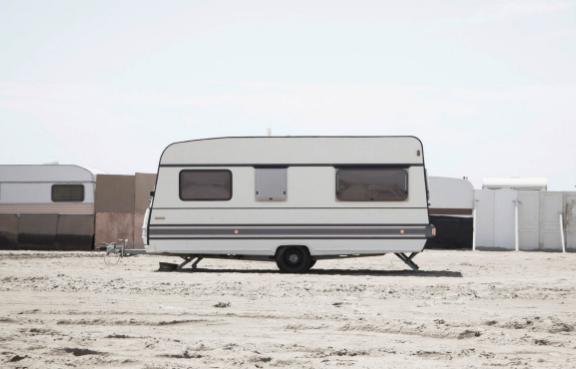 Wohnwagen am Strand