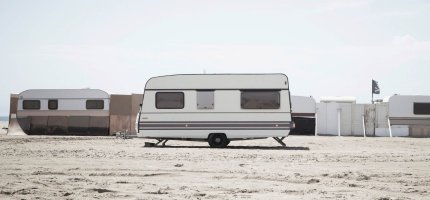 Wohnwagen am Strand