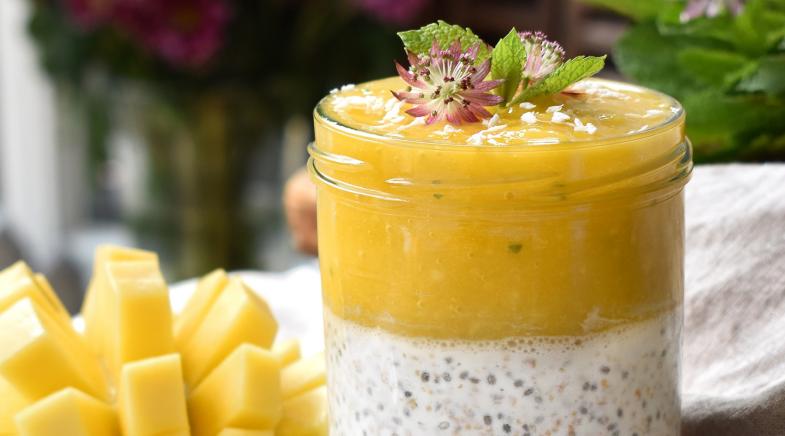 Chia-Pudding mit Mango