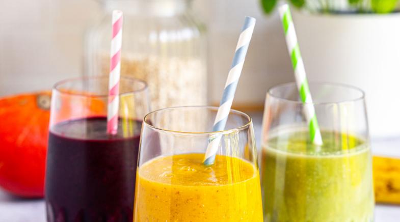 Drei verschiedene Smoothies