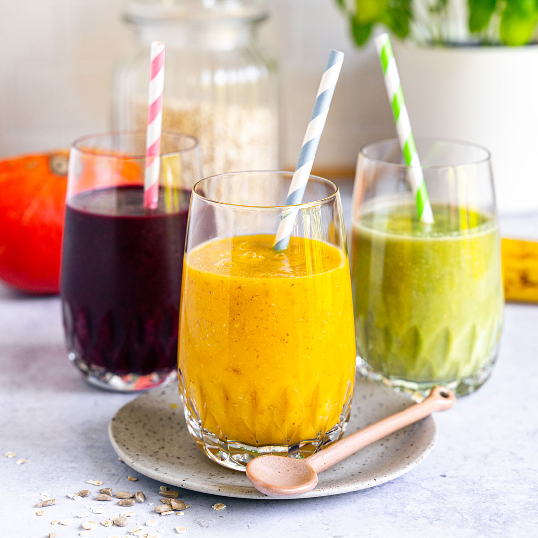 Drei verschiedene Smoothies