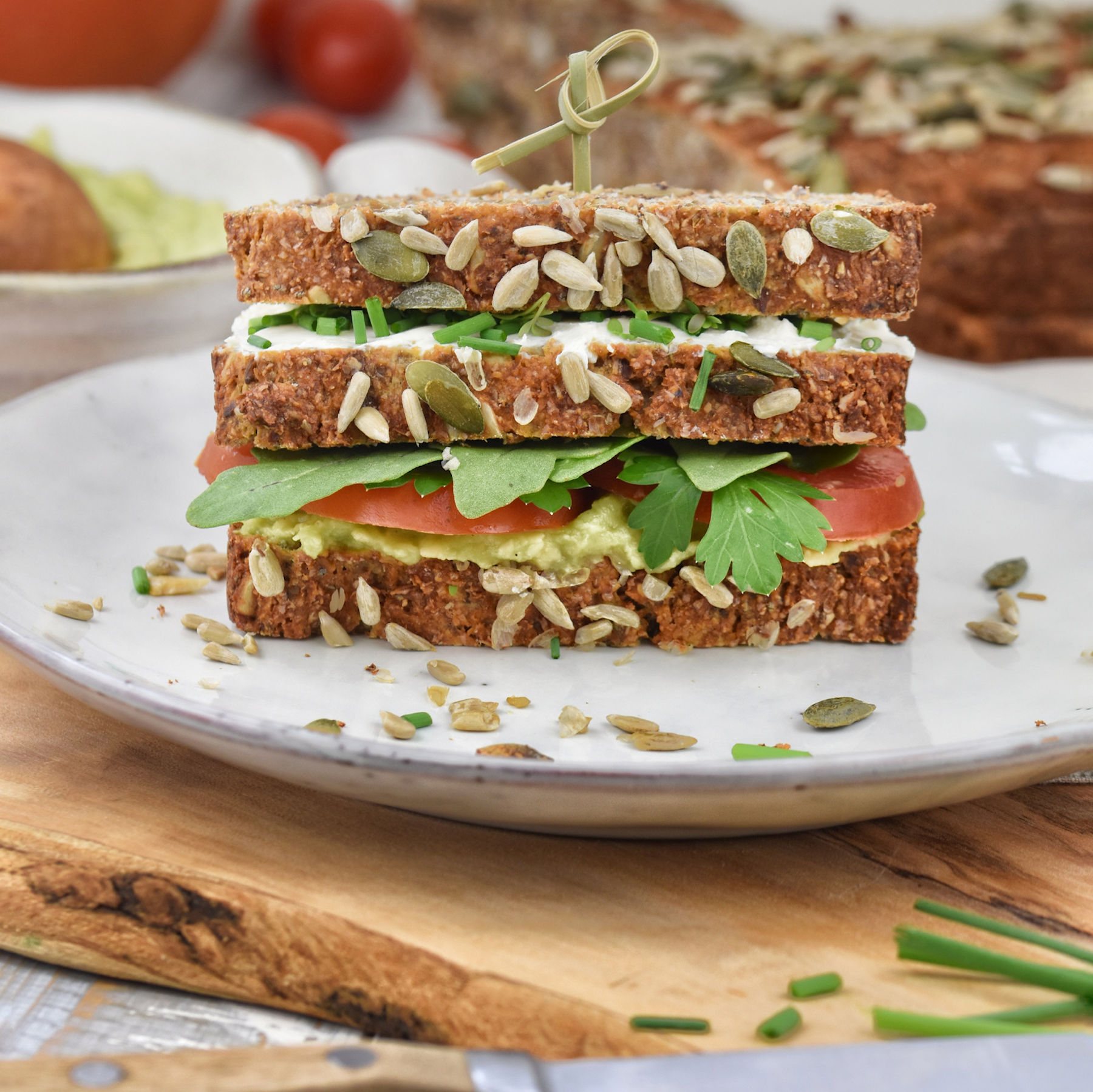 Fitness-Sandwich mit Eiweißbrot