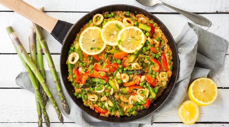 Paella mit Spargel