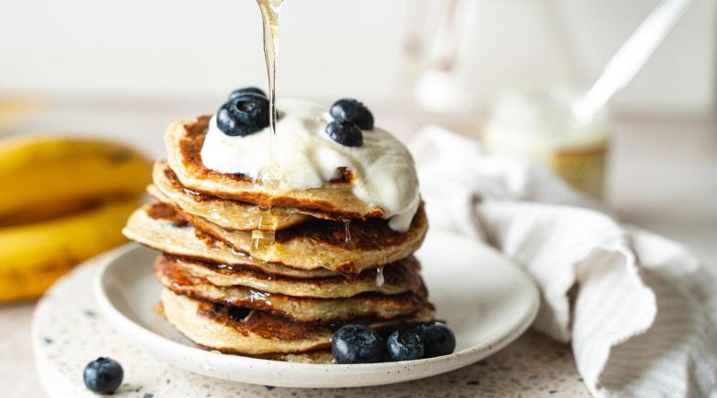 Pancakes mit Blaubeeren