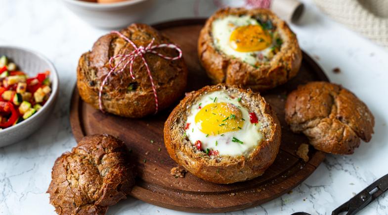 Gefüllte Picknick-Brötchen mit Gemüse