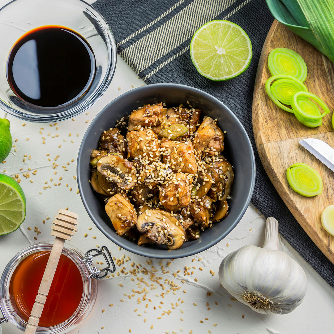 Sesamhähnchen mit Quinoa