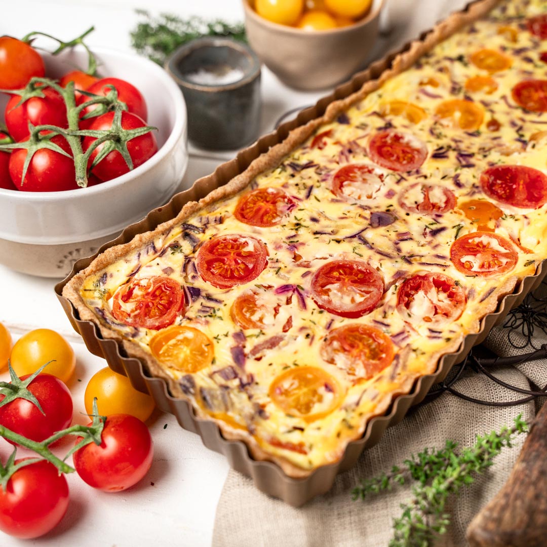 Quiche mit Tomaten