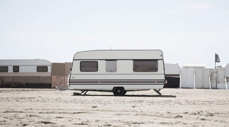 Wohnwagen am Strand