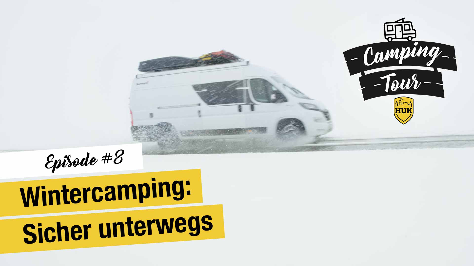 Camper im Schnee